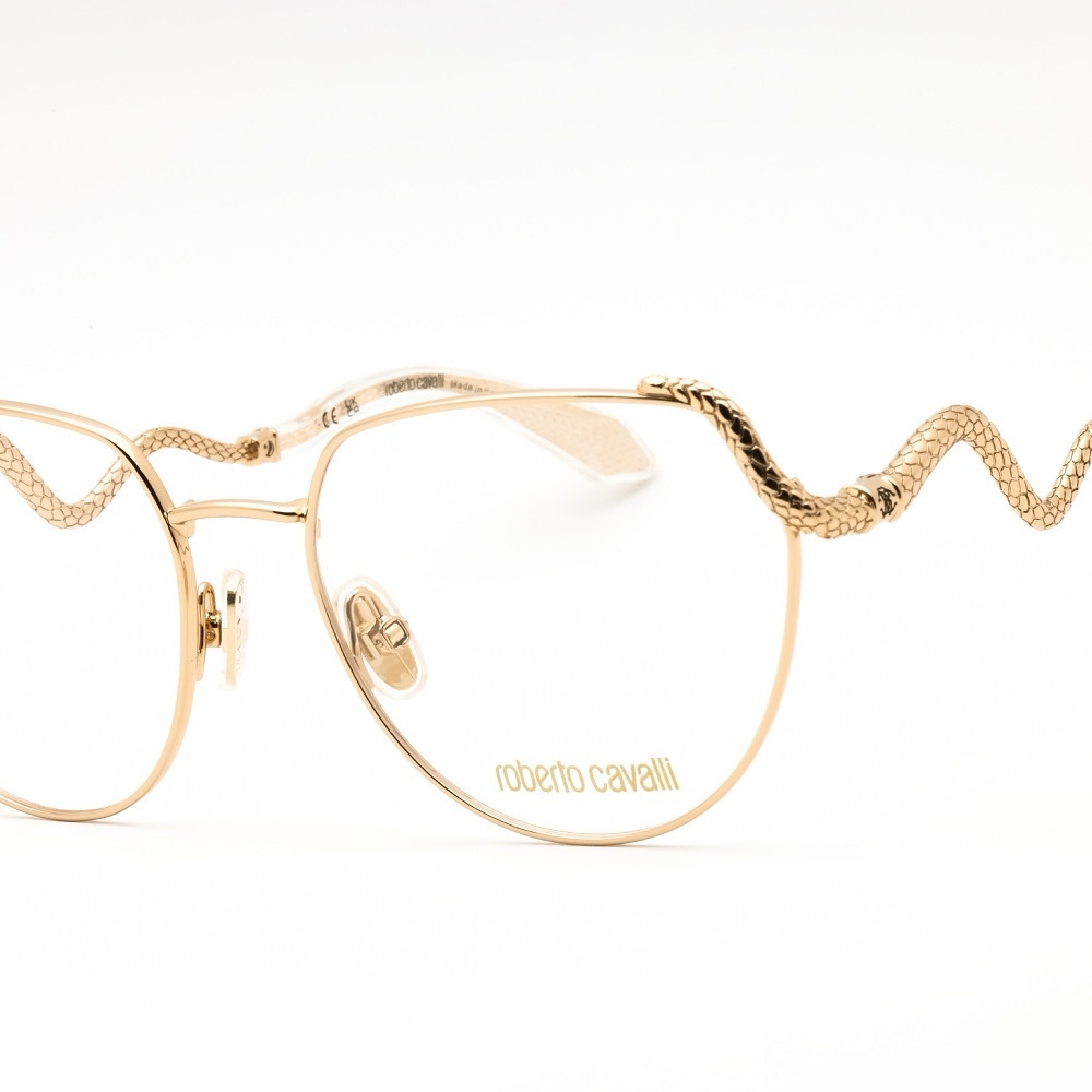 Roberto Cavalli Gold Snake-Embellished Glasses